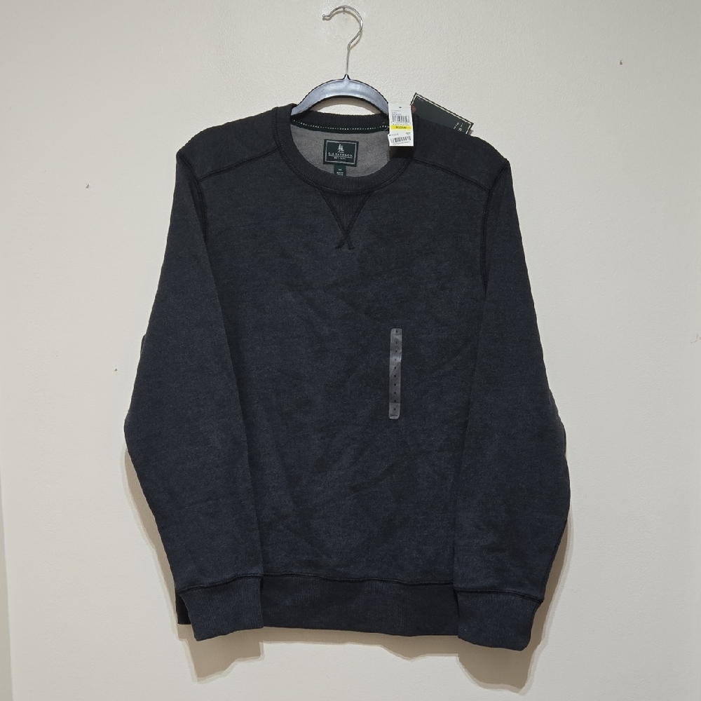 G.H. Bass & Co. Men's Mountain Fleece Black Heather Sweatshirt